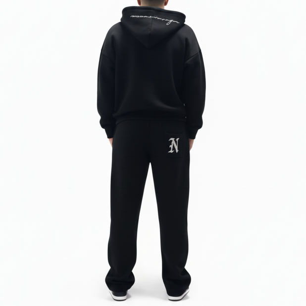 Back view with hood down