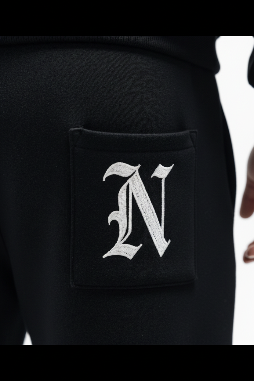 Close-up of N logo on back pocket
